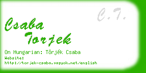 csaba torjek business card